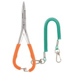  Mitten Scissor Clamp - 6 Inches - Orange Rubber